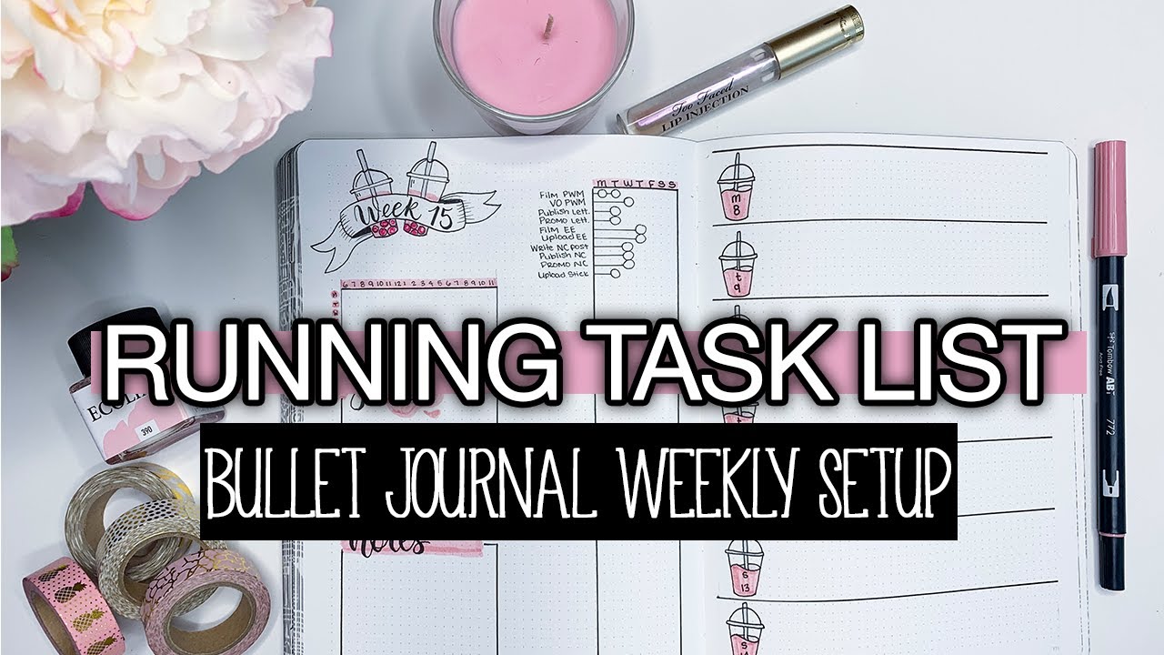 Running Task List Weekly Bullet Journal Setup - Youtube