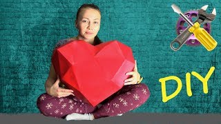 Идея №1 – Сердце из бумаги в форме снежинки 3D схема сердца. Распечатка. Паперкрафт