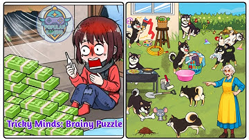 Tricky Minds Brainy Puzzle Level 104: Help The Dogs Work !Gameplay Solution