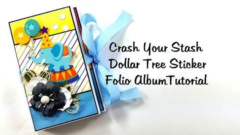 Crash Your Stash January Dollar Tree Sticker Folio Album Tutorial Polly