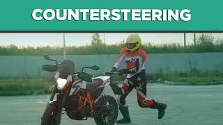 COUNTERSTEERING on slow and fast speeds