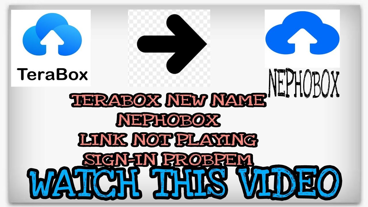 Terabox As New Name Nephobox.Com ll Terabox Link Not Opening ll Nephobox  Login Problem - YouTube