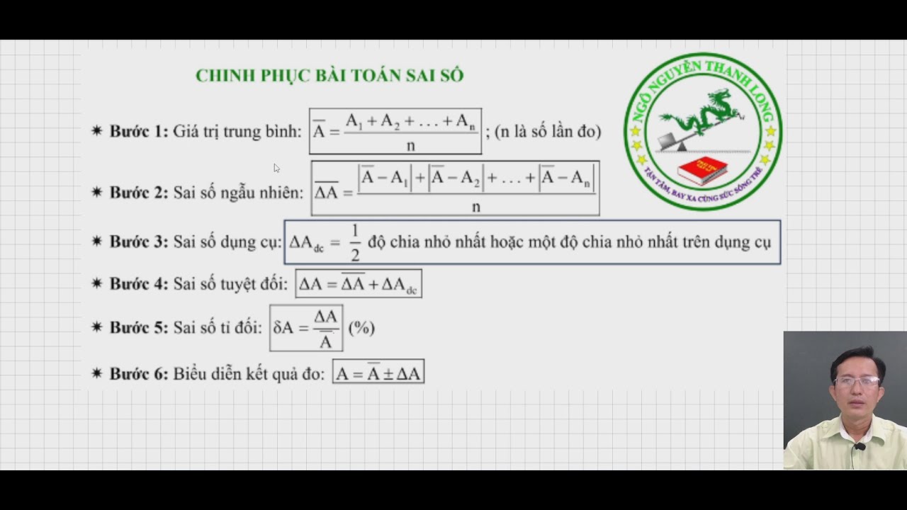 Hướng dẫn giải nhanh bài tập tính sai số - Vật lí 10
