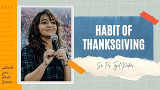 Habit of Thanksgiving | Sr. Ps. Tejal Nadar | 16 January 2022, Sunday Service