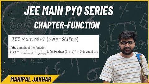 If the domain of the function f(x)=1/√(10+3x-x²) + 1/√(x+|x|) is (a,b),then (1+a)²+b² is equal to: