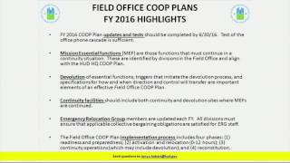 COOP Plans
