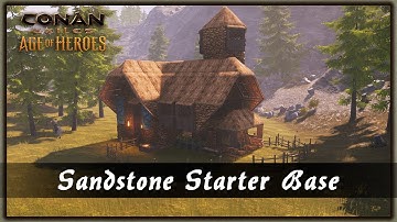 HOW TO BUILD A SANDSTONE STARTER BASE [SPEED BUILD] - CONAN EXILES