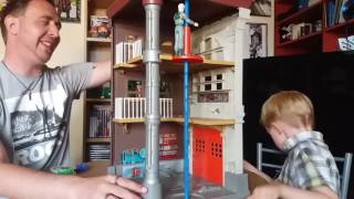 The Real Ghostbusters Firehouse Playset with Slime Toy Review By Father and 4 Year Old Son