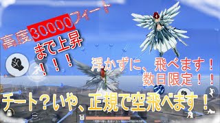 荒野行動　エルザが地上から１万フィート空を飛ぶ！チートじゃなく、正規っす！　【エルザが空中歩行でチート級★】