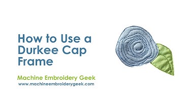 How to machine embroider on a Visor using a single needle embroidery machine and a Durkee Cap Frame