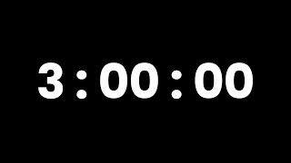 3 Hour Timer | Countdown 1080p | Three Hour Black Screen