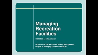 Managing Recreation Facilities