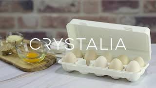 Crystalia Stackable Reusable Plastic Egg Holder for Refrigerator