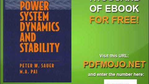 Power System Dynamics and Stability