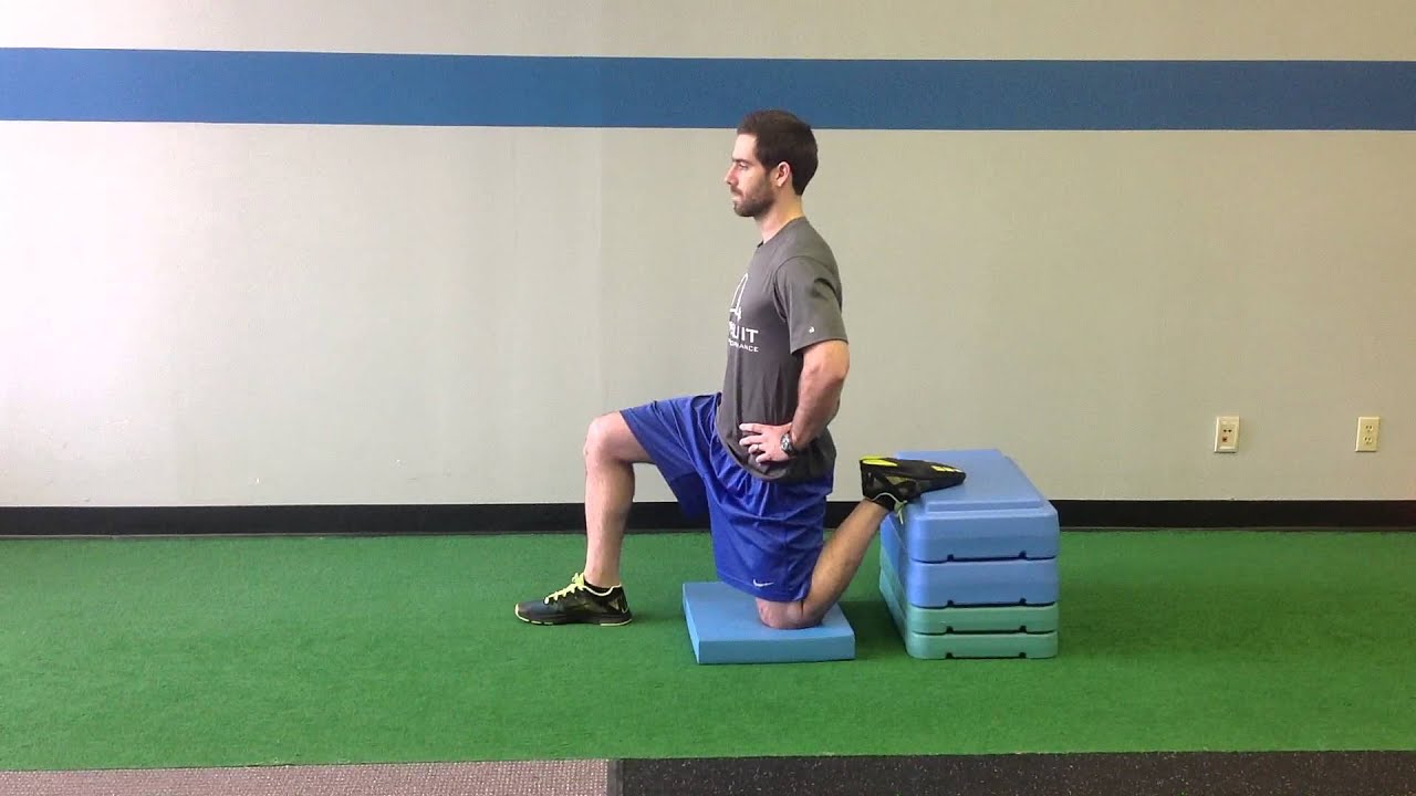Hip Flexor Stretch with Rear Foot Elevated YouTube