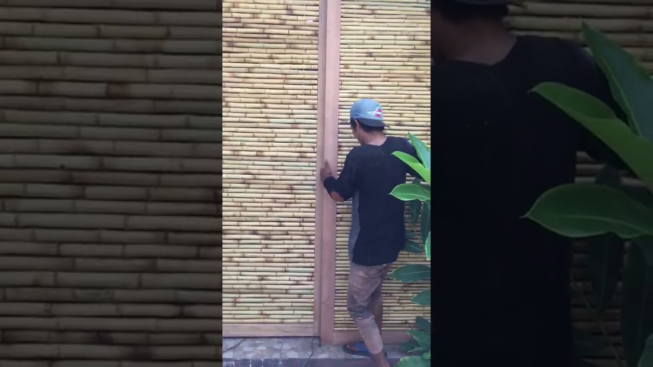 Pembuatan pintu  dari  bambu  YouTube