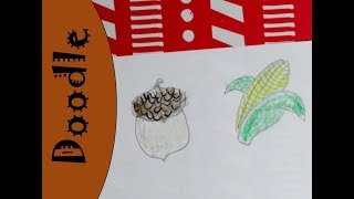 Daily doodle: draw an acorn and or corn with husk