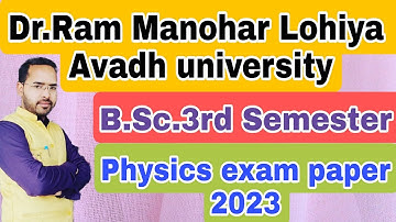 Physics exam analysis of B.Sc.3rd sem.| RMLAU University|by Navneet Gautam