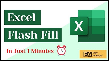 Learn Excel Flash Fill in 1 mintute to save time.