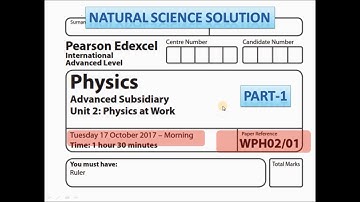 Edexcel IAL physics unit 2 Oct 17 part 1