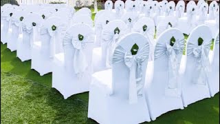 VEVOR 100 Pcs White Chair Covers Polyester Spandex Chair Cover Stretch Slipcovers Review