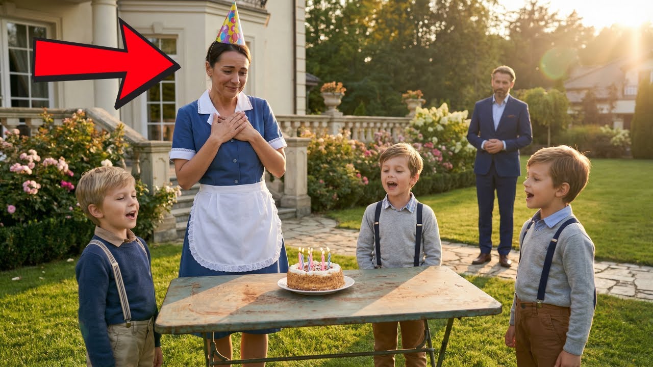 MILLONARIO LLEGÓ A CASA TEMPRANO… Y SE SORPRENDIÓ AL VER LO QUE SUS HIJOS HICIERON PARA LA EMPLEADA