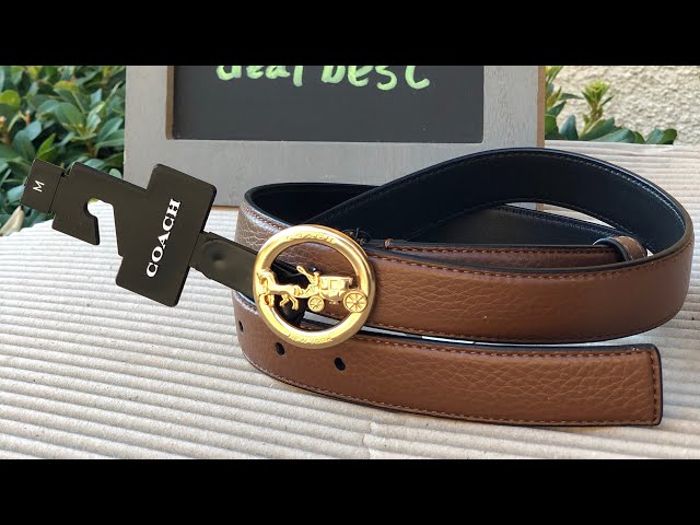 Coach Horse Carriage Belt Womens S F78181 Leather Logo Buckle Off-White NWT Coach women main image 4