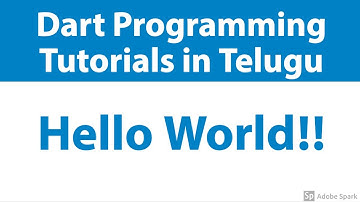 #2 - Dart Hello World , Write your first app in Dart | Dart Programming language Tutorials in telugu