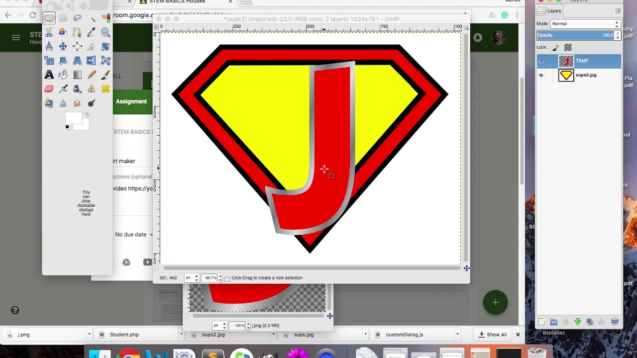 Gimp Merge Layers
