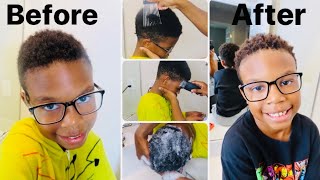 Cutting My Son’s Hair At Home | My First Time! | Quarantine Makeover |