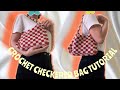 CROCHET CHECKERED BAG | mini prada inspired | jadehiacynth