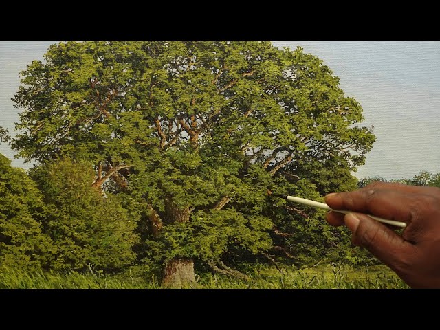 painting a Beautiful Tree With Acrylic | Time Lapse | # 96 class=