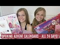 Opening Advent Calendars All 24 Days Christmas Countdown ~ Jacy and Kacy