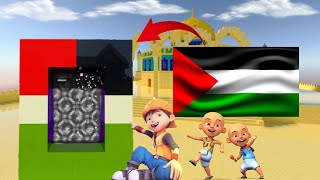 BOBOIBOY DAN UPIN IPIN MEMBUAT PORTAL PALESTINA