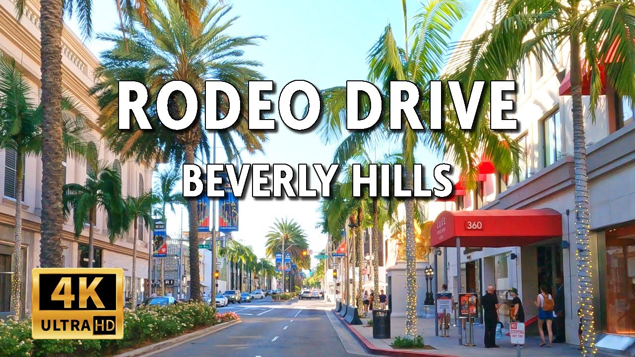 BEVERLY HILLS - Driving Beverly Hills, Rodeo Drive, Los Angeles