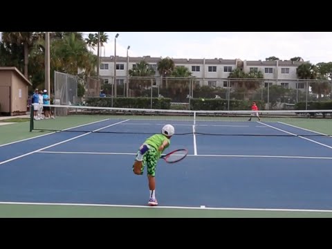 Super Talented 7 year old tennis prodigy