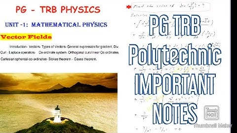 Physics PG TRB polytechnic exam important notes