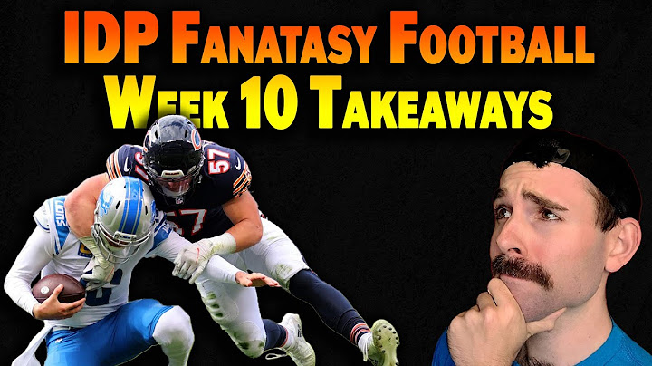 Top 5 IDP Fantasy Football Takeaways from NFL Week 10