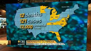 Meningitis outbreak kills 12, spreads to 10 states