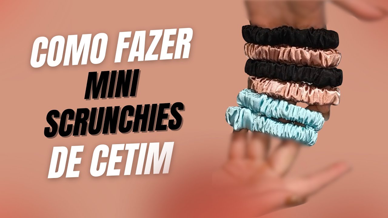 Como fazer Mini Xuxinha /Mini Scrunchie de Cetim