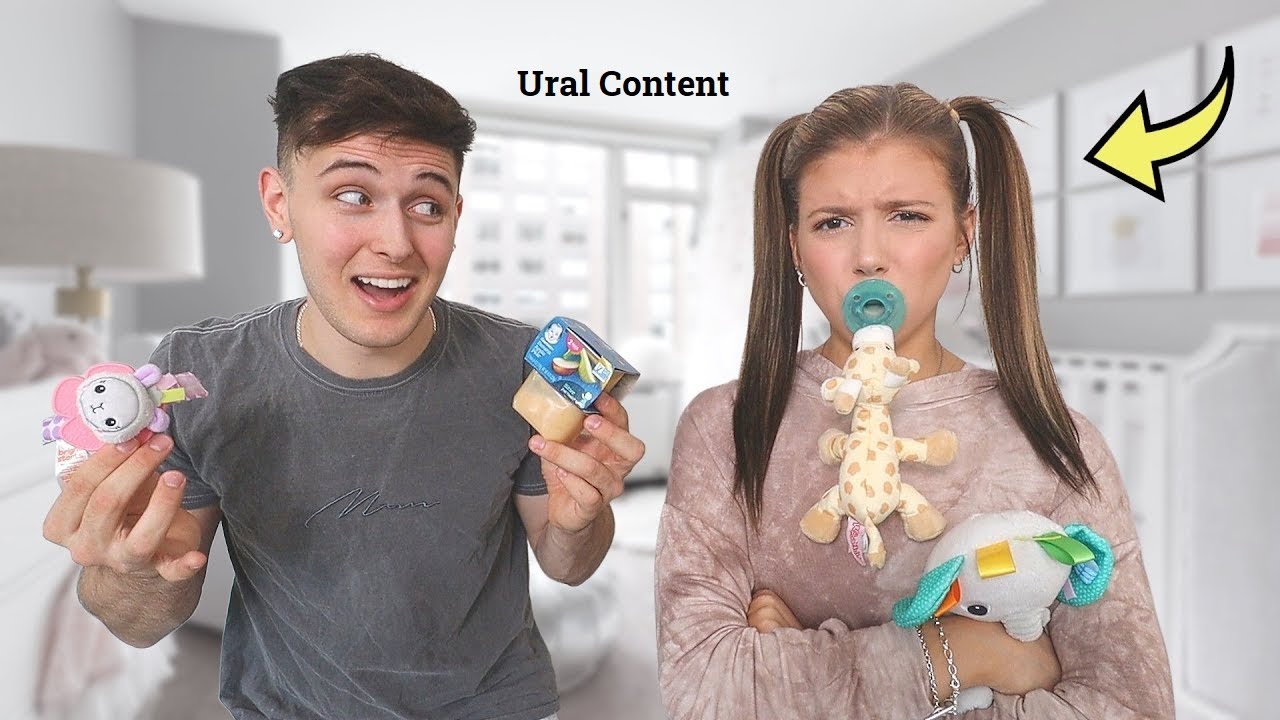 My Girlfriend a "BABY" For a Day! YouTube