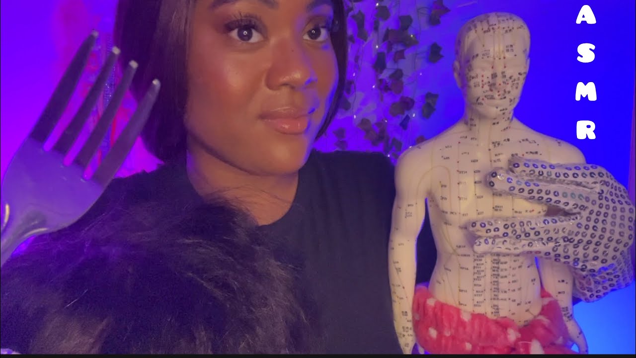 Your Favorite Triggers in One Video 💗 ASMR Acupuncture Doll, Head Scratches, Forehead Tapping + More