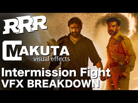 RRR - Ram Charan & Jr NTR Fight / Intermission Fight Visual Effects Breakdown.
