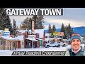 Winter Walking Tour on Edge of Yellowstone: West Yellowstone Virtual City Tour - 4K City Walks