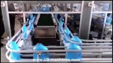Automatic robot hand laundry big bottle barrel sorting feeding machine system