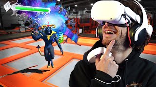 I Played VR at a TRAMPOLINE PARK