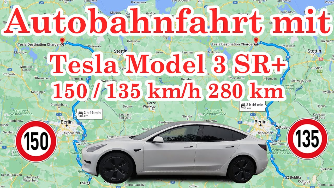 Tesla Model 3 Reichweite Autobahn