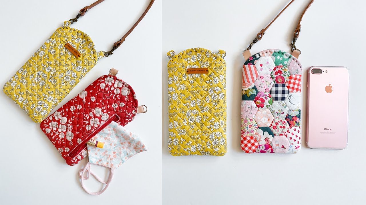 How to sew Slim Phone Crossbody Bag, Smart Phone Case