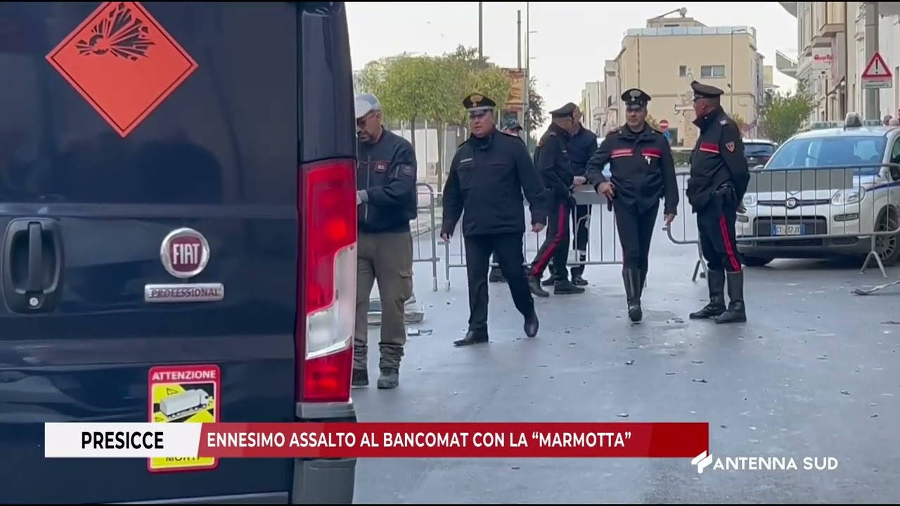 21 OTTOBRE 2025   PRESICCE LE ENNESIMO ASSALTO AL BANCOMAT CON LA “MARMOTTA”