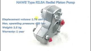 NEW PRODUCT INTRODUCTION! HAWE TYPE R2.5A RADIAL PISTON PUMP